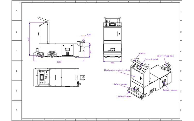 Specifications of C4 Automated Tugger AGV