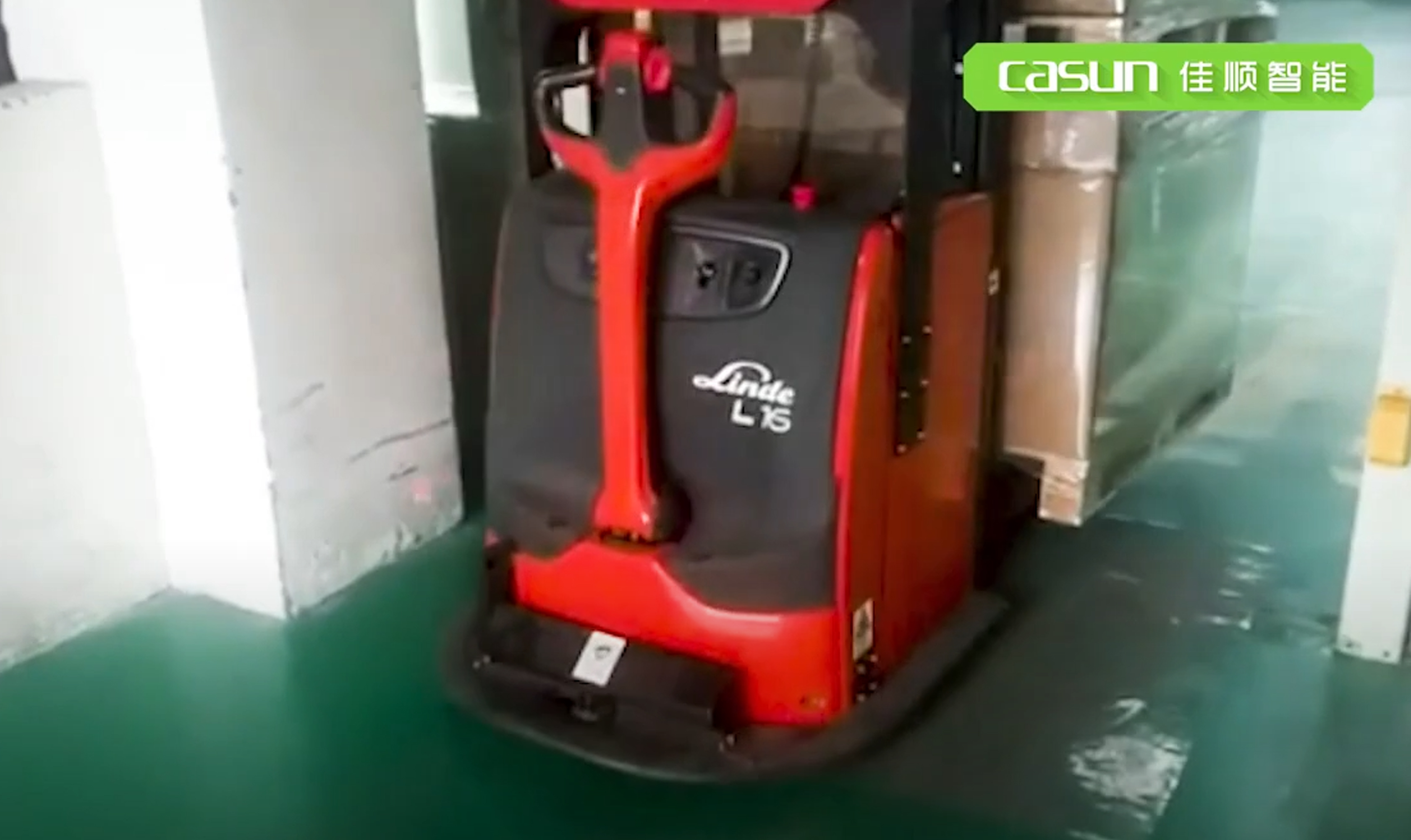 CASUN AGV Lithium Battery Industry Yongxiang Project C5 Series AGV Forklift Video