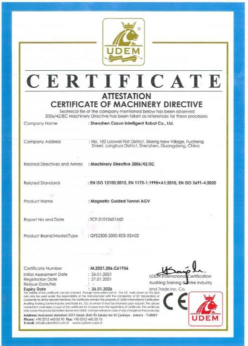 magnetic navigation bidirectional latent agv ce certification