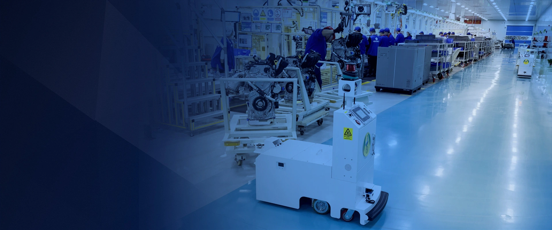 Automobile Industry—Engine factory _ from warehouse operations to mainline material distribution.